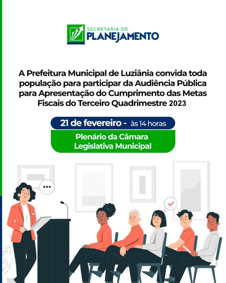 Convite Para Audi Ncia P Blica Cumprimentos Das Metas Fiscais Do